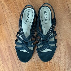 Life Stride Women's Elegant Black Sandals